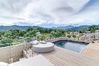 impeccable poolside area of Corsica - Villa Algajola luxury apartment