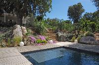 cool poolside area at Corsica - Alta Roccha luxury apartment