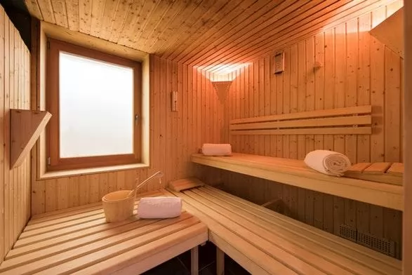 cool sauna at Chalet Shalimar luxury apartment, holiday home, vacation rental