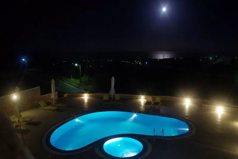 enchanting Santorini Moonlight Long Vista luxury apartment, perfect vacation rental
