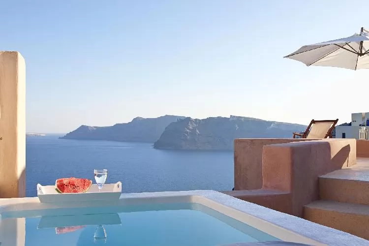 awesome Santorini Armeni Galatia luxury apartment, perfect vacation rental