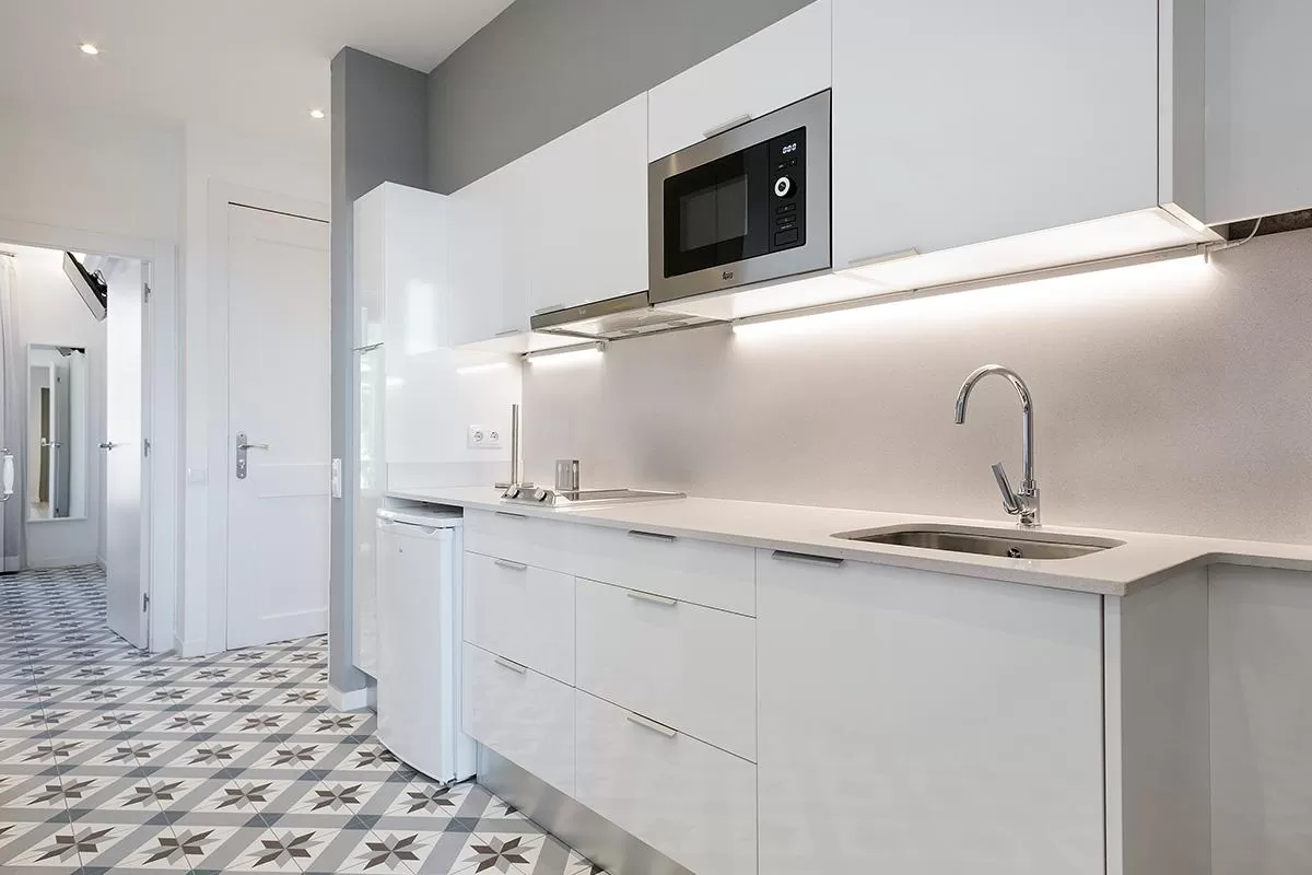 cool modern kitchen of Barcelona - Sagrada Familia Suite 2 luxury apartment
