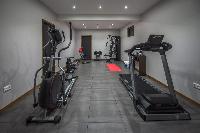 awesome gym of Saint Barth Villa Open Space luxury holiday home, vacation rental