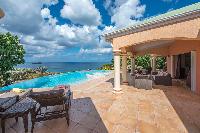 cool swimming pool of Saint Barth Villa Sea Bird luxury holiday home, vacation rental