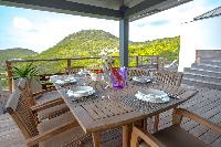 cool terrace of Saint Barth Villa Datcha luxury holiday home, vacation rental