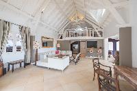 pleasant living room of Saint Barth Villa Lagon Jaune luxury holiday home, vacation rental