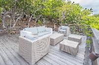 pretty patio of Saint Barth Villa Lagon Jaune luxury holiday home, vacation rental