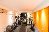 cool fitness room in Saint Barth Villa Wine Note luxury holiday home, vacation rental