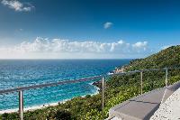 cool balcony of Saint Barth Villa Gouverneur View luxury holiday home, vacation rental