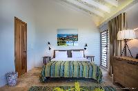 fresh bedroom linens in Saint Barth Villa Yellow Bird luxury holiday home, vacation rental