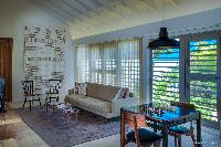 cool sitting area in Saint Barth Villa Yellow Bird luxury holiday home, vacation rental