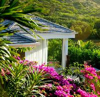 lovely garden of Saint Barth Villa Casamia luxury holiday home, vacation rental