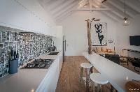 cool kitchen of Saint Barth Villa Kaloo luxury holiday home, vacation rental