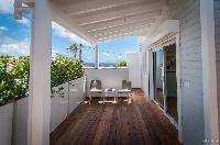 cool balcony of Saint Barth Villa Kaloo luxury holiday home, vacation rental