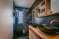cool rain shower in Saint Barth Villa Kaloo luxury holiday home, vacation rental