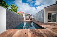 cool poolside of Saint Barth Villa Kaloo luxury holiday home, vacation rental