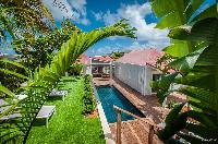 lush garden of Saint Barth Villa Kaloo luxury holiday home, vacation rental