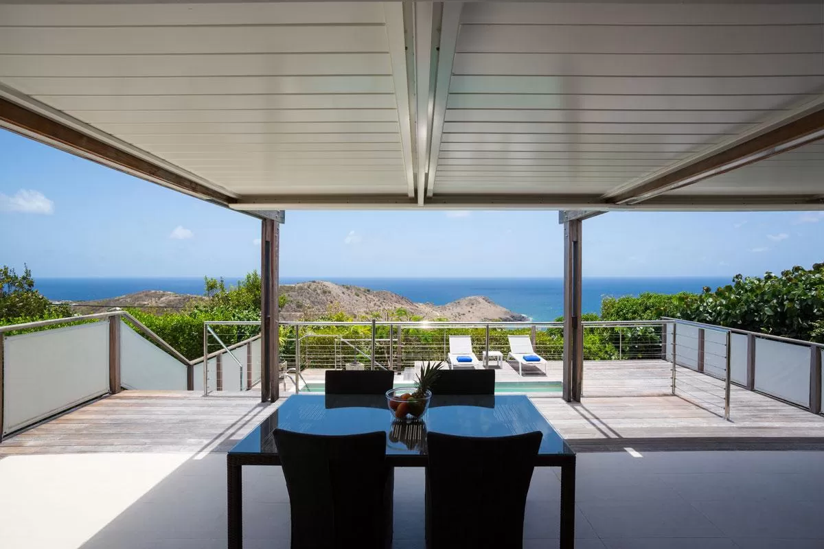 beautiful sea view from Saint Barth Villa La Magnifica luxury holiday home, vacation rental