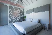 clean bedroom linens in Saint Barth Villa Rose Dog luxury holiday home, vacation rental