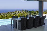 spectacular sea view from Saint Barth Villa Rose Dog luxury holiday home, vacation rental