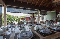 fabulous dining room of Saint Barth Villa Castle Rock luxury holiday home, vacation rental