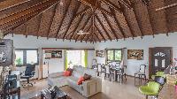 pleasant living room of Saint Barth Luxury Villa Estrela holiday home, vacation rental