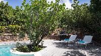 cool poolside of Saint Barth Villa Les Cazes luxury holiday home, vacation rental