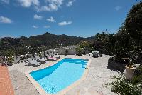 neat poolside of Saint Barth Villa Tourterelle luxury holiday home, vacation rental