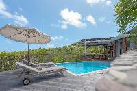 cool sun loungers at Saint Barth Villa Lagon Jaune Estate luxury holiday home, vacation rental