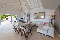 cool sitting area in Saint Barth Villa Lagon Jaune Estate luxury holiday home, vacation rental