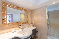 cool bathroom in Saint Barth Villa Lagon Jaune Estate luxury holiday home, vacation rental