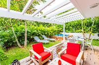 beautiful garden of Saint Barth Luxury Villa Florelien holiday home, vacation rental