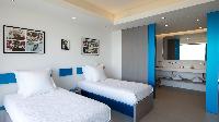 pristine bedding in Saint Barth Villa Grace holiday home, vacation rental