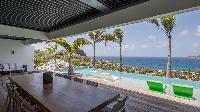 cool balcony of Saint Barth Villa Grace holiday home, vacation rental