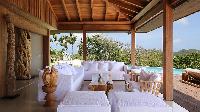 beautiful lanai of Saint Barth Villa Ixfalia luxury holiday home, vacation rental