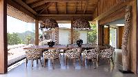 cool dining area in Saint Barth Villa Ixfalia luxury holiday home, vacation rental