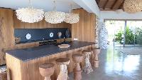 cool breakfast bar of Saint Barth Villa Ixfalia luxury holiday home, vacation rental