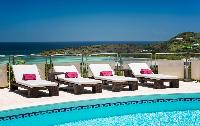 neat sun loungers at Saint Barth Villa Rose Des Vents holiday home, luxury vacation rental