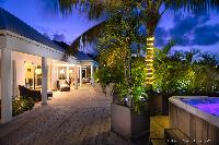 cool lanai of Saint Barth Villa Rose Des Vents holiday home, luxury vacation rental