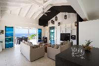 cool sitting area in Saint Barth Villa Rose Dog Estate holiday home, luxury vacation rental