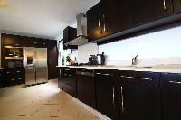 swanky kitchen of Saint Barth Villa Bellevue luxury holiday home, vacation rental