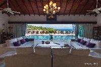 cool dining area in Saint Barth Villa Bellevue luxury holiday home, vacation rental