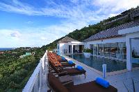 beautiful balcony of Saint Barth Villa Bellevue luxury holiday home, vacation rental