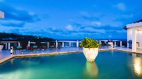 cool swimming pool of Saint Barth Villa Bellevue luxury holiday home, vacation rental