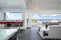 adorable living room of Saint Barth Villa Iris luxury holiday home, vacation rental