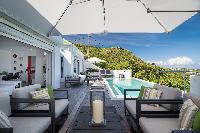 nifty patio of Saint Barth Villa Iris luxury holiday home, vacation rental