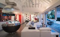 incredible ceiling of Saint Barth Villa Iris luxury holiday home, vacation rental