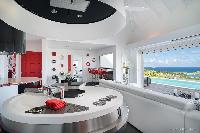 cool kitchen of Saint Barth Villa Iris luxury holiday home, vacation rental