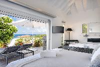 clean bedroom linens in Saint Barth Villa Iris luxury holiday home, vacation rental