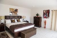 fresh bedroom linens in Saint Barth Villa Panorama luxury holiday home, vacation rental